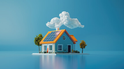 Utilizing Infographic Diagrams to Explain Battery Packs as an Alternative Clean Energy Storage System in Smart Homes with Solar Panel Roofs for Backup and Sustainable Energy