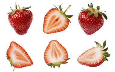 Isolated PNG strawberry Fruit, GENERATIVE AI
