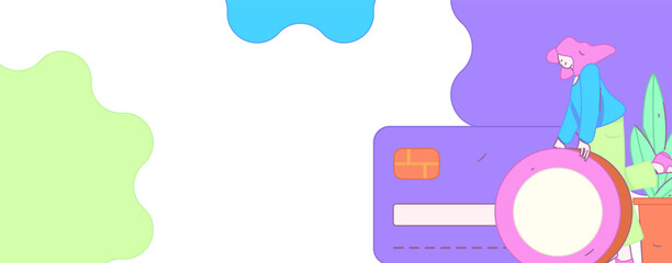 Online shopping payment security character flat vector concept operation hand drawn illustration
