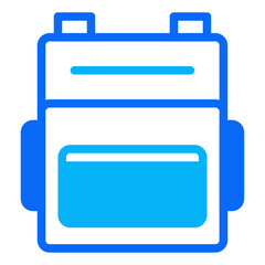 Backpack solid duo tone icon. vector glyph icon for mobile app, website, logo and presentation design.