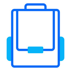 Backpack solid duo tone icon. vector glyph icon for mobile app, website, logo and presentation design.