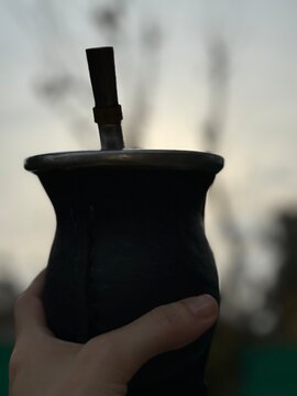 YERBA MATE ARGENTINO CON FONDO ATARDECER