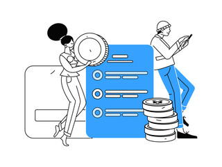 Online shopping payment security character flat vector concept operation hand drawn illustration
