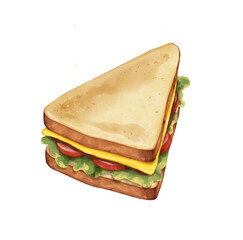 sandwich with meat and cheese