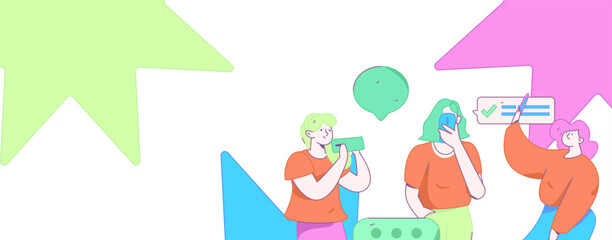 Communicate with consultants flat vector character concept operation hand drawn illustration
