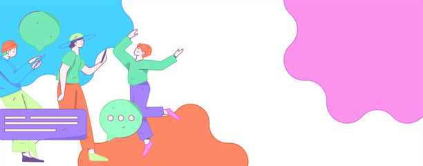 Communicate with consultants flat vector character concept operation hand drawn illustration
