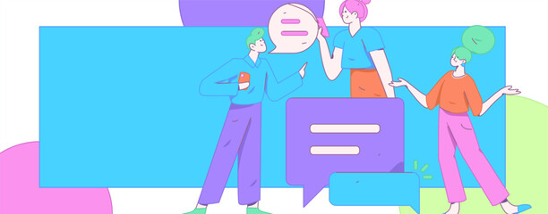 Communicate with consultants flat vector character concept operation hand drawn illustration
