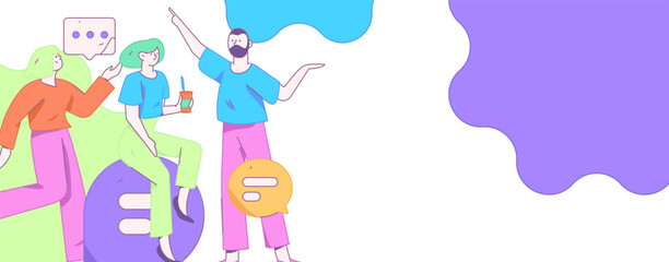 Communicate with consultants flat vector character concept operation hand drawn illustration
