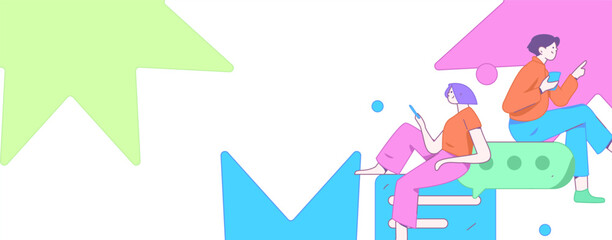 Communicate with consultants flat vector character concept operation hand drawn illustration
