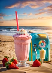 vector, illustartion. Exotic Mango bubble tea, tapoica pearls. pink boba drink. tropical background. Capture dramatic splash. Creative Dynamic compotition vary angle. Macro Food photography, taken by 