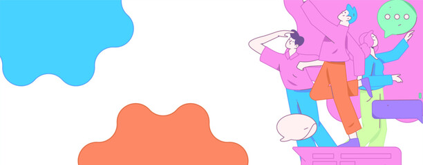 Communicate with consultants flat vector character concept operation hand drawn illustration
