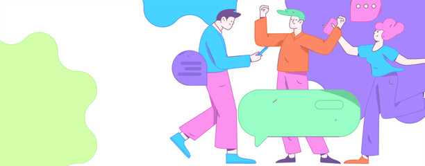 Communicate with consultants flat vector character concept operation hand drawn illustration
