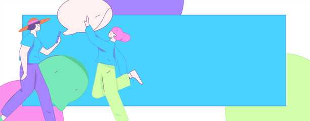 Communicate with consultants flat vector character concept operation hand drawn illustration
