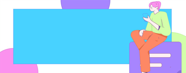 Communicate with consultants flat vector character concept operation hand drawn illustration
