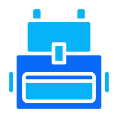 Backpack solid duo tone icon. vector glyph icon for mobile app, website, logo and presentation design.