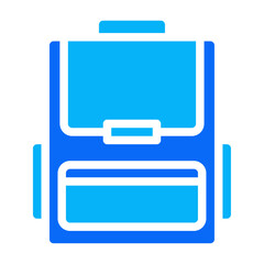 Backpack solid duo tone icon. vector glyph icon for mobile app, website, logo and presentation design.