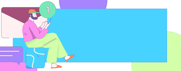 Communicate with consultants flat vector character concept operation hand drawn illustration
