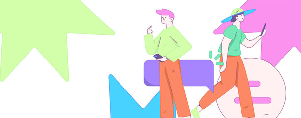 Communicate with consultants flat vector character concept operation hand drawn illustration
