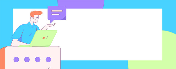 Communicate with consultants flat vector character concept operation hand drawn illustration
