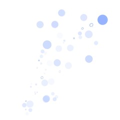 Bubbles in the air or water illustration, simple digital style