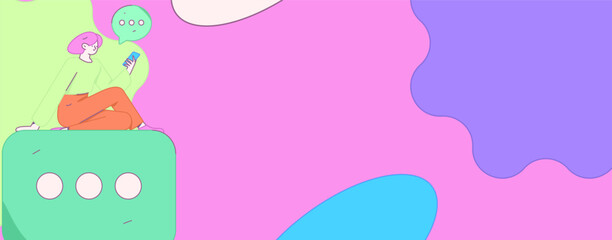 Communicate with consultants flat vector character concept operation hand drawn illustration
