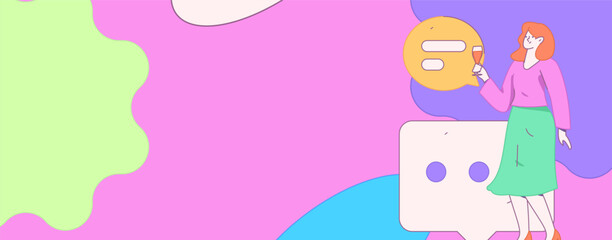 Communicate with consultants flat vector character concept operation hand drawn illustration
