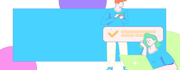 Communicate with consultants flat vector character concept operation hand drawn illustration
