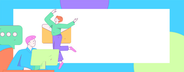 Communicate with consultants flat vector character concept operation hand drawn illustration
