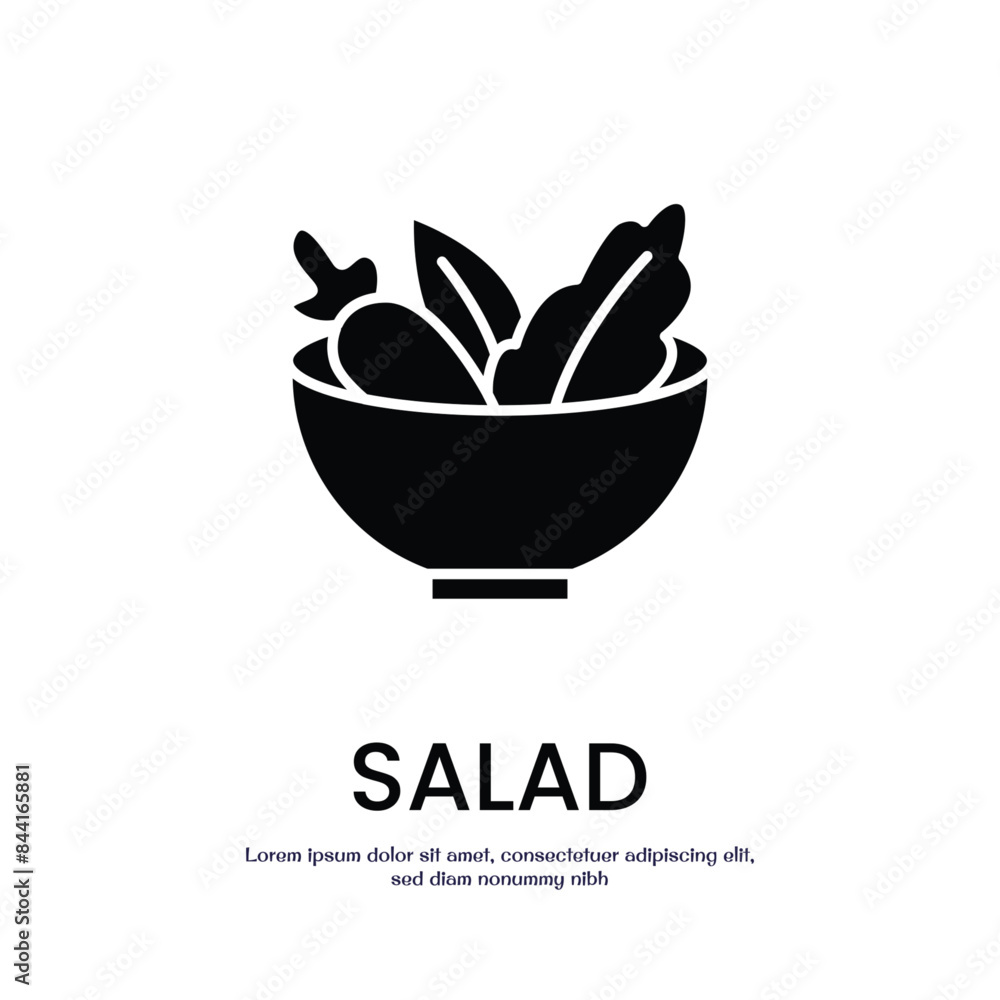 Poster salad solid icon vector design good for web or mobile app