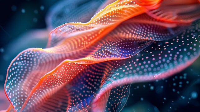 Fish gill filaments in the style of Nikon D850, macro photography, 32k UHD, National Geographic photo, high detailed, focus stacking