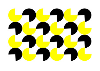 Geometric background: Circle cut off design on a white background