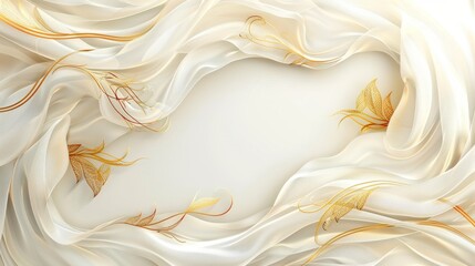 A white background with gold flowers and leaves