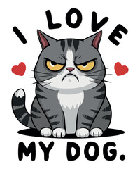 I Love My Dog SVG T Shirt Design