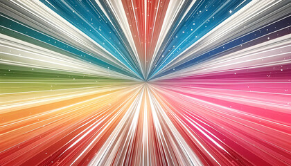 Fototapeta premium カラフルな集中線とエフェクト2