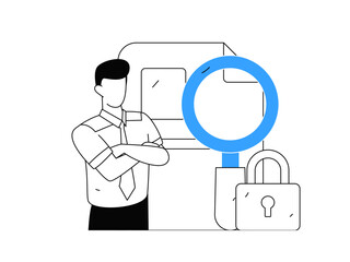 Protect intellectual property flat vector concept operation hand drawn illustration
