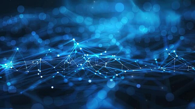 abstract digital networking, futuristic business concept visualization