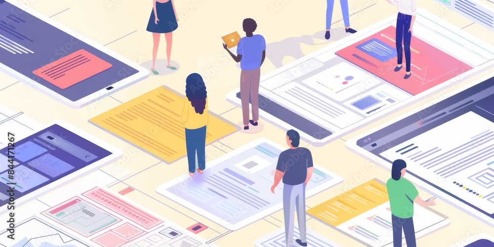 Leinwandbilder user-centered design approach in ui/ux development