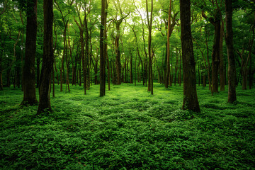Obraz premium Efficiently Optimized Image of Lush Green Forest Perfect for Web Use with Balanced Sharpness and File Size