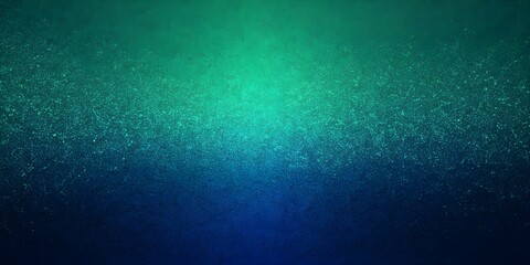 Grainy gradient background Dark green blue abstract glowing color wave black backdrop, noise texture banner poster header design