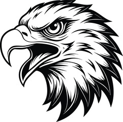 eagle head mascot isolated on white background eps 10