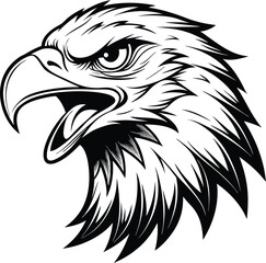 eagle head mascot isolated on white background eps 10