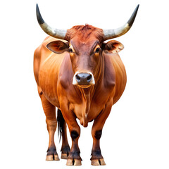 wild ox isolated on transparent background