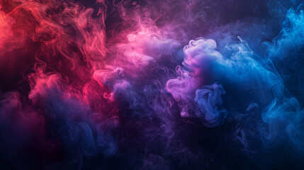 Obraz premium Colorful smoke curls on dark background