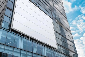 Obraz premium Blank Billboard on Modern Building.