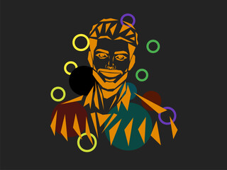 Abstract Illustration of a Man for Father's Day.  Celebrate Father's Day with this stylish and meaningful abstract illustration.