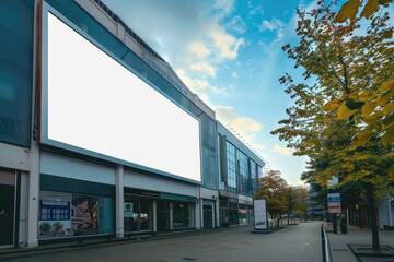 Obraz premium Blank Billboard Mockup in Urban City Setting.