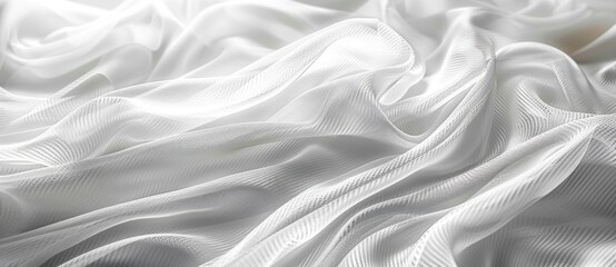 Obraz premium White Fabric Texture with Soft Drapes