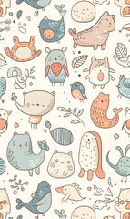 wallpaper, tiles or carpet in a seamless pattern