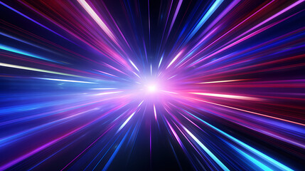 Fototapeta premium Abstract background with colorful light and speed lines