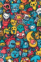 Naklejka premium wallpaper, tiles or carpet in a seamless pattern